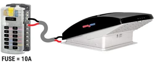 I don't know the load current, but I know the fuse size